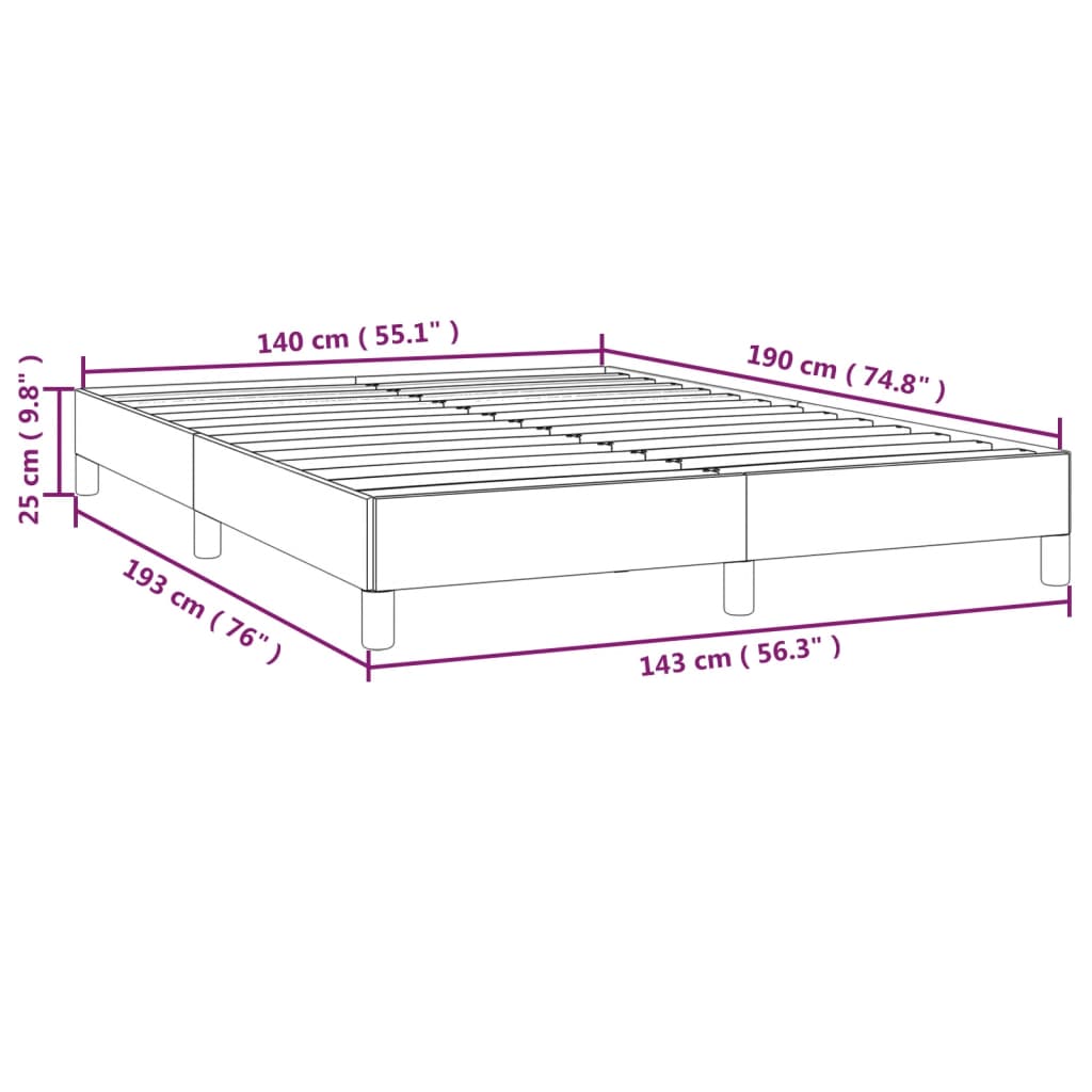 Giroletto senza Materasso Grigio Chiaro 140x190 cm Velluto | homemem39