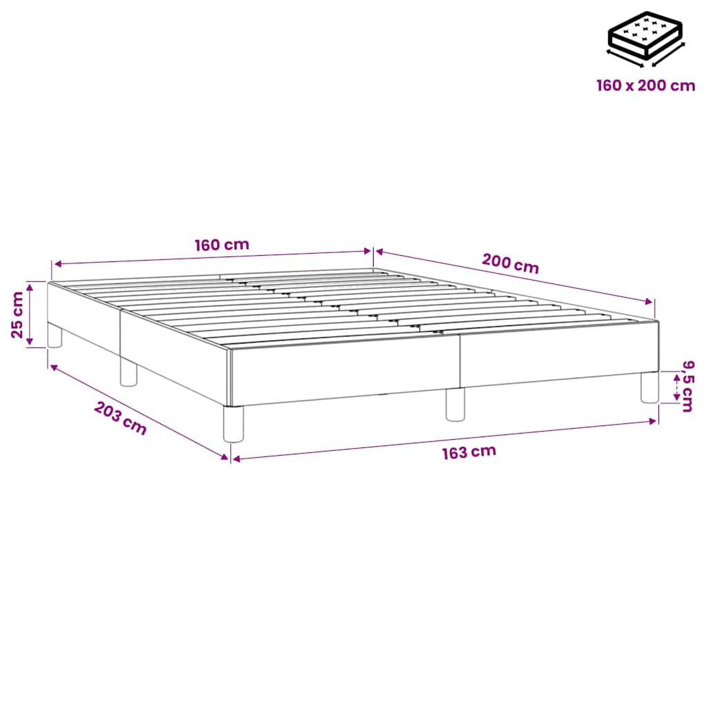 Giroletto senza Materasso Verde Scuro 160x200 cm in Velluto