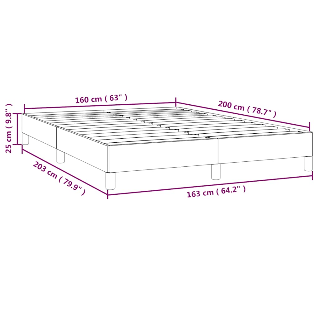 Giroletto senza Materasso Blu Scuro 160x200 cm in Velluto | homemem39