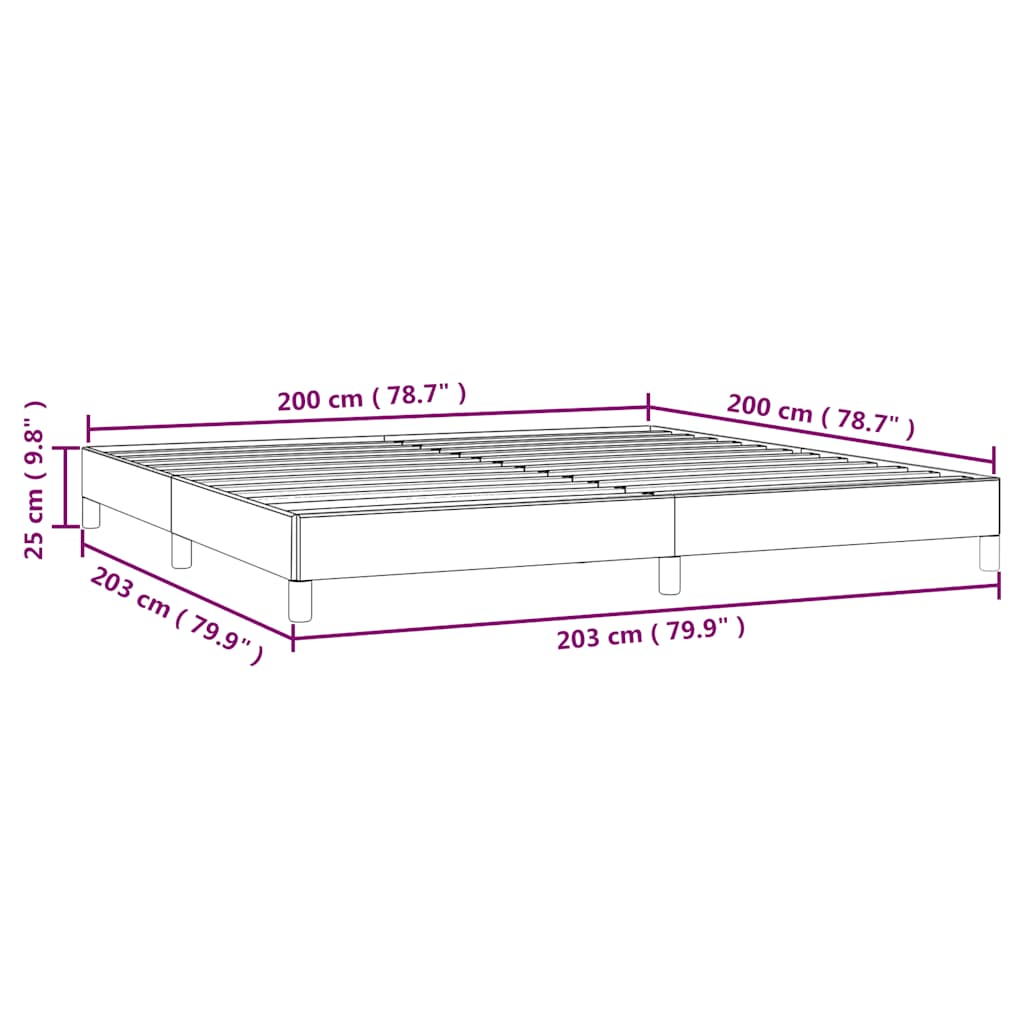 Giroletto senza Materasso Blu Scuro 200x200 cm in Velluto | homemem39