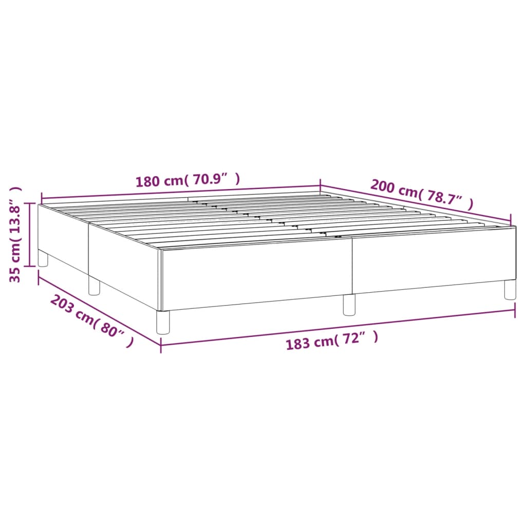 Giroletto senza Materasso Marrone Scuro 180x200 cm Tessuto | homemem39