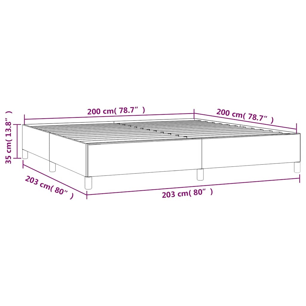 Giroletto senza Materasso Blu Scuro 200x200 cm in Velluto | homemem39