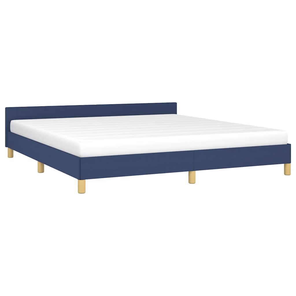 Giroletto con Testiera senza Materasso Blu 180x200 cm Tessuto