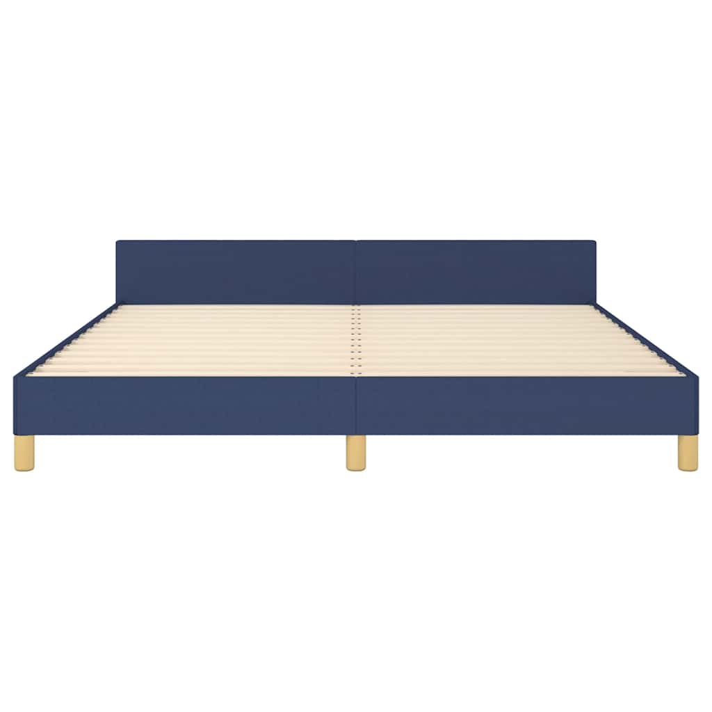 Giroletto con Testiera senza Materasso Blu 180x200 cm Tessuto
