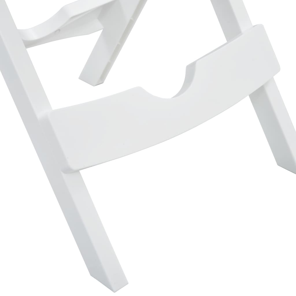 Set da Pranzo da Giardino 3 pz Bianco in Polipropilene | homemem39