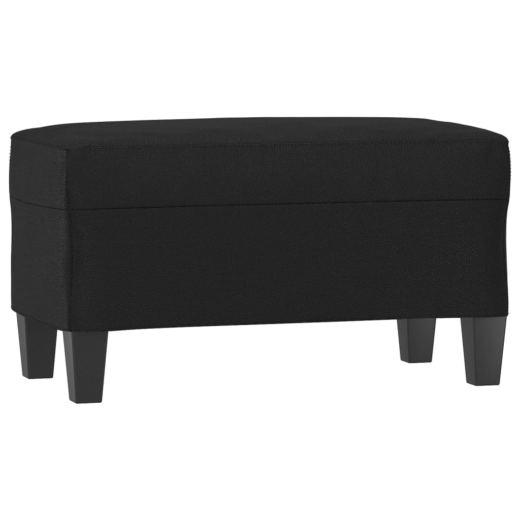 Panca Nera 70x35x41 cm in Similpelle - homemem39