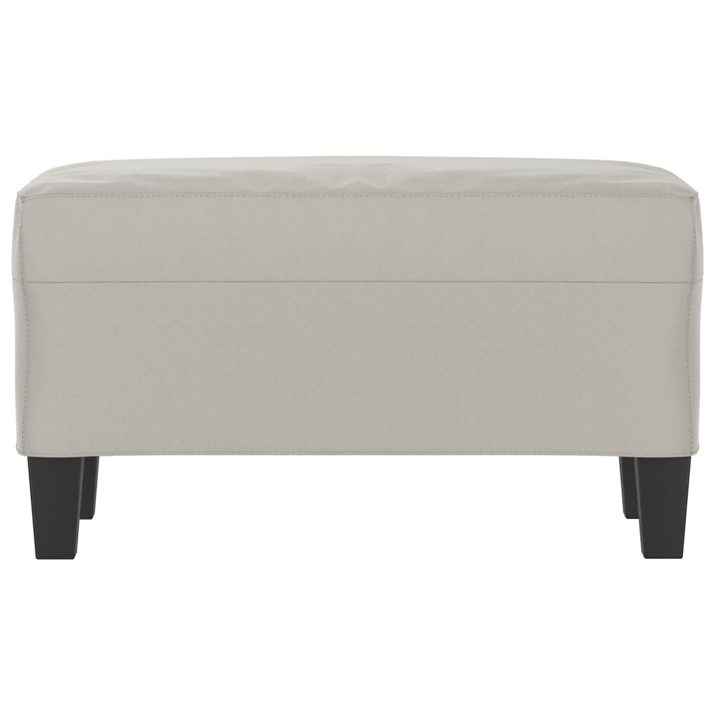 Panca Grigio Chiaro 70x35x41 cm in Microfibra - homemem39