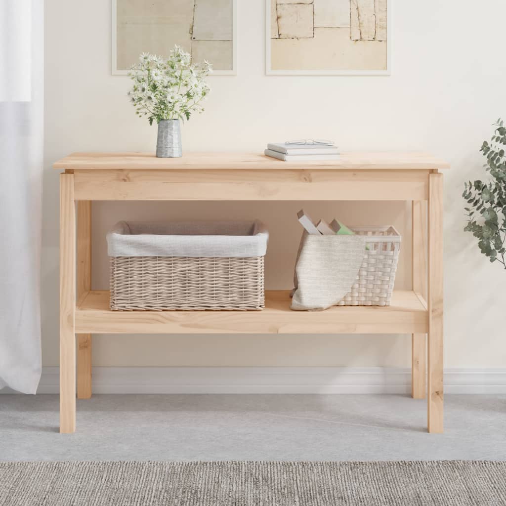 Tavolo Consolle 110x40x75 cm in Legno Massello di Pino - homemem39