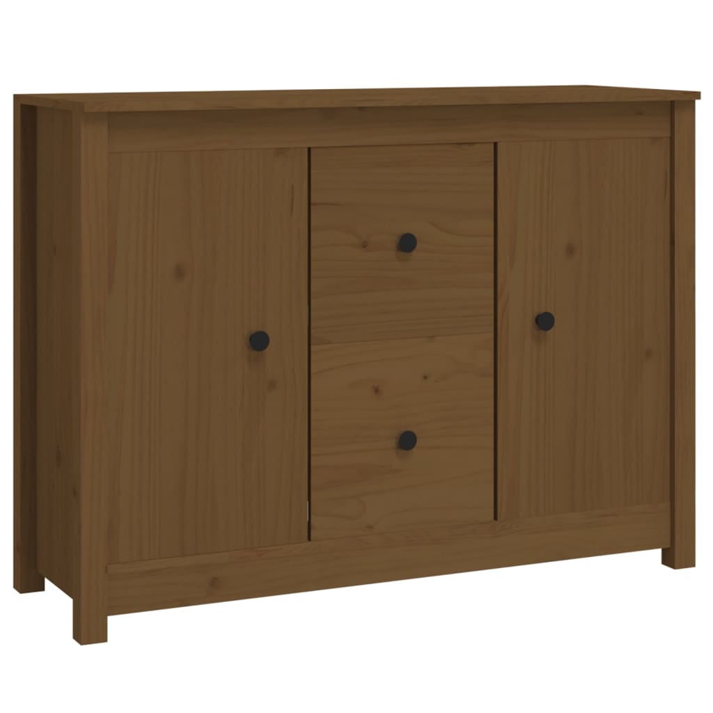 Credenza ambra 100x35x74 cm in Legno Massello di Pino - homemem39