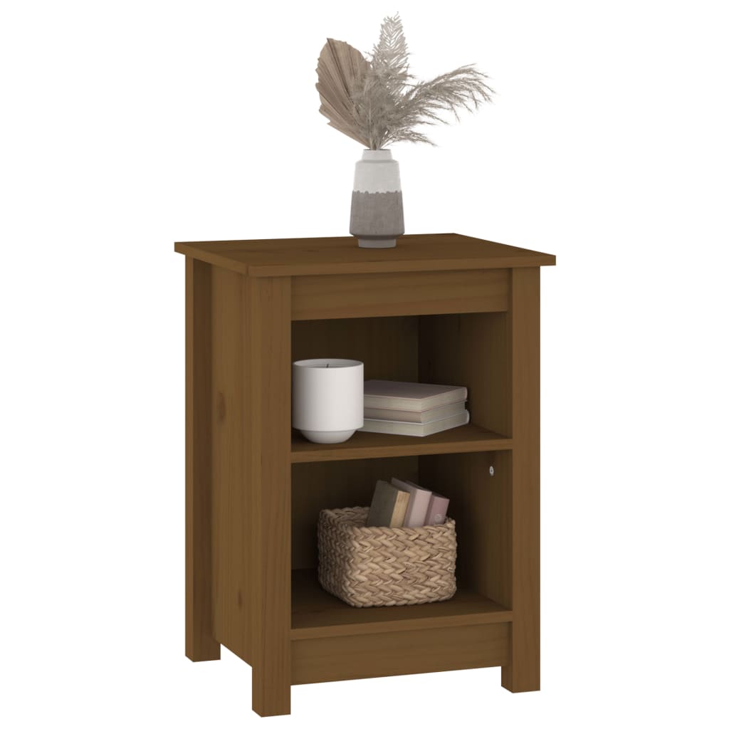 Comodini 2 pz ambra 40x35x55 cm in Legno Massello di Pino - homemem39