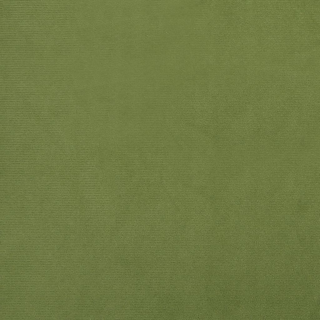 Poltrona a Dondolo Gambe Legno e Sgabello Verde Chiaro Velluto