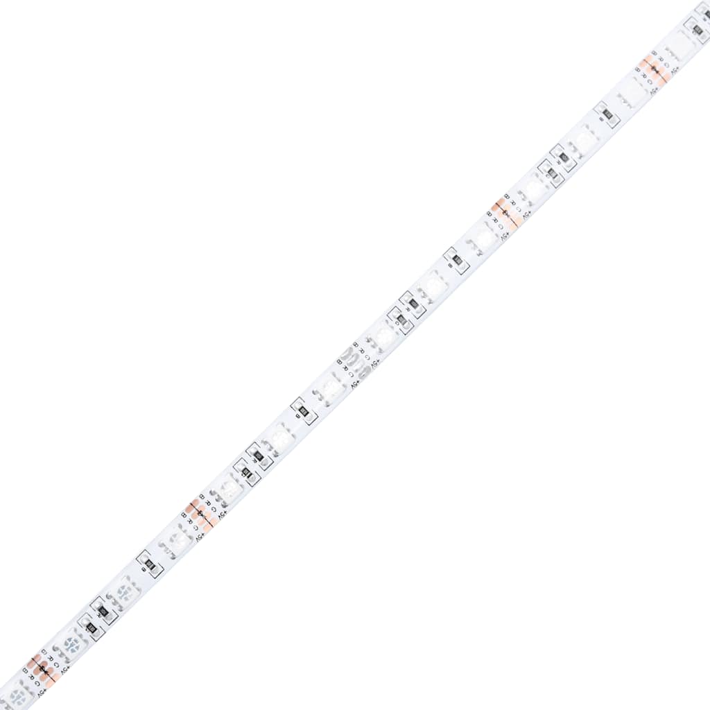 Mobile Porta TV con Luci LED Rovere Fumo 140x40x36 cm