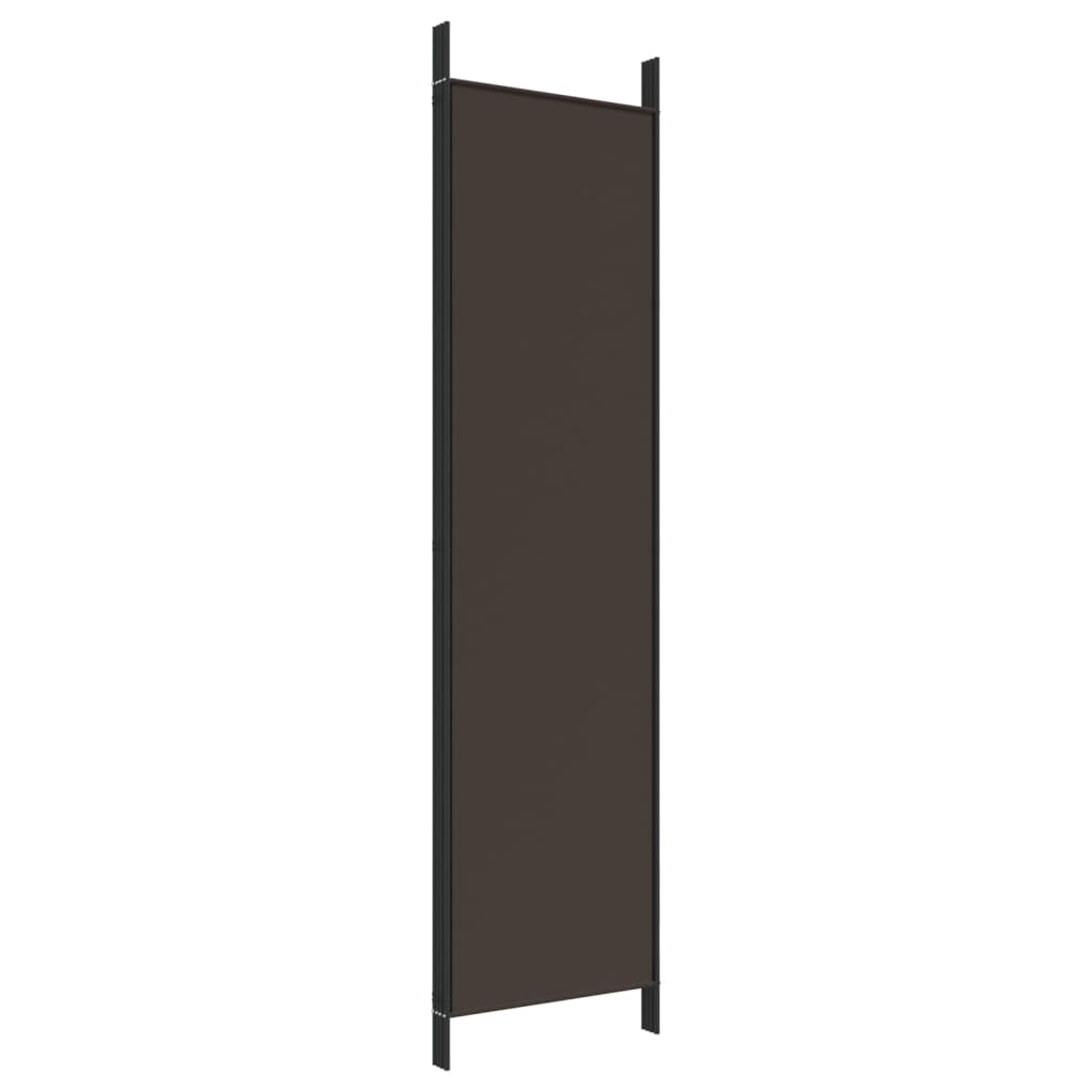 Divisorio a 4 Pannelli Marrone 200x200 cm in Tessuto - homemem39