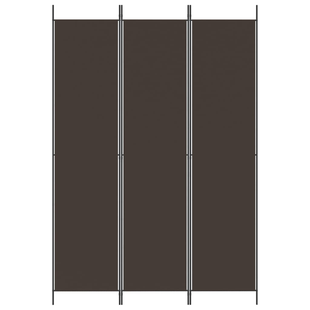 Divisorio a 3 Pannelli Marrone 150x220 cm in Tessuto - homemem39