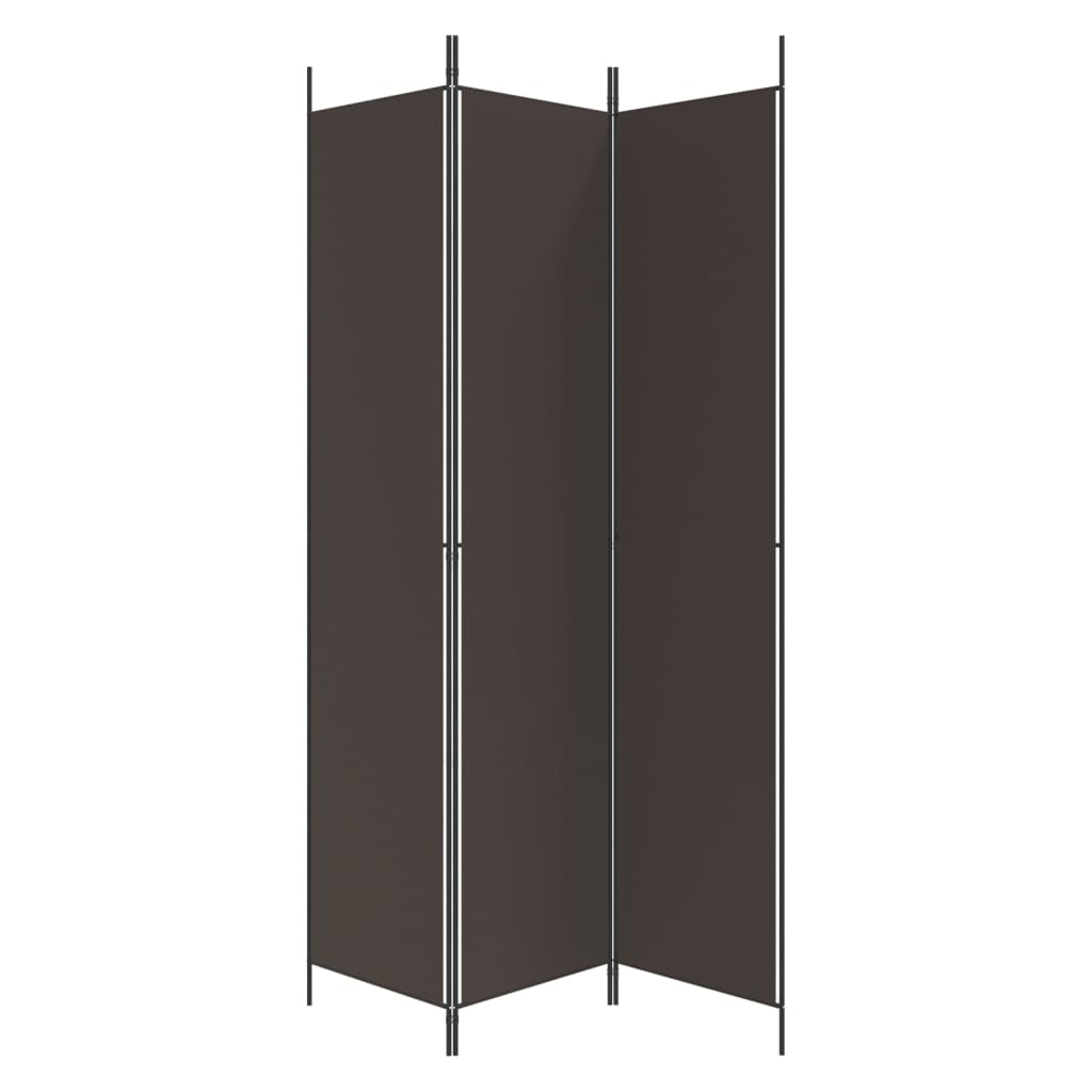 Divisorio a 3 Pannelli Marrone 150x220 cm in Tessuto - homemem39