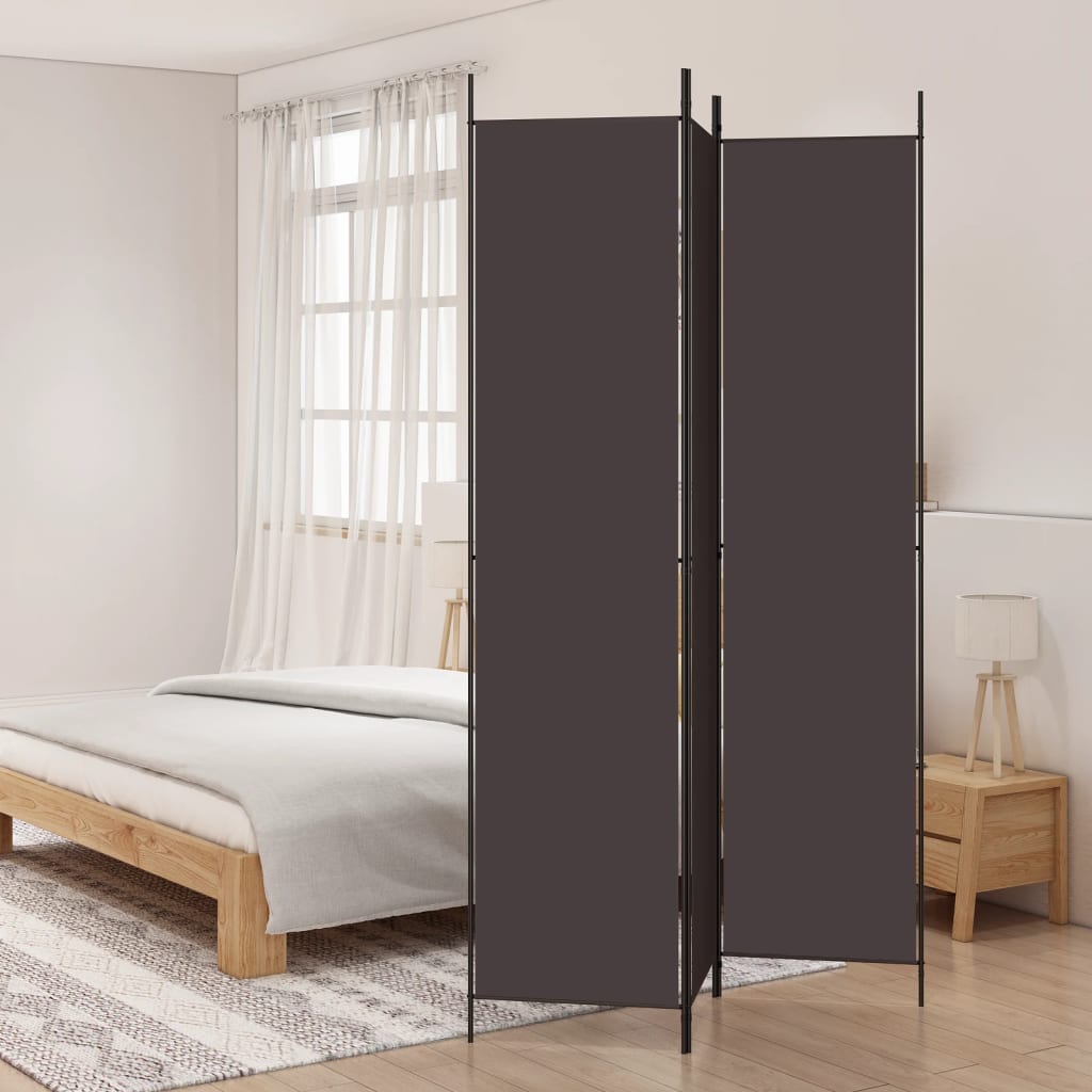 Divisorio a 3 Pannelli Marrone 150x220 cm in Tessuto - homemem39