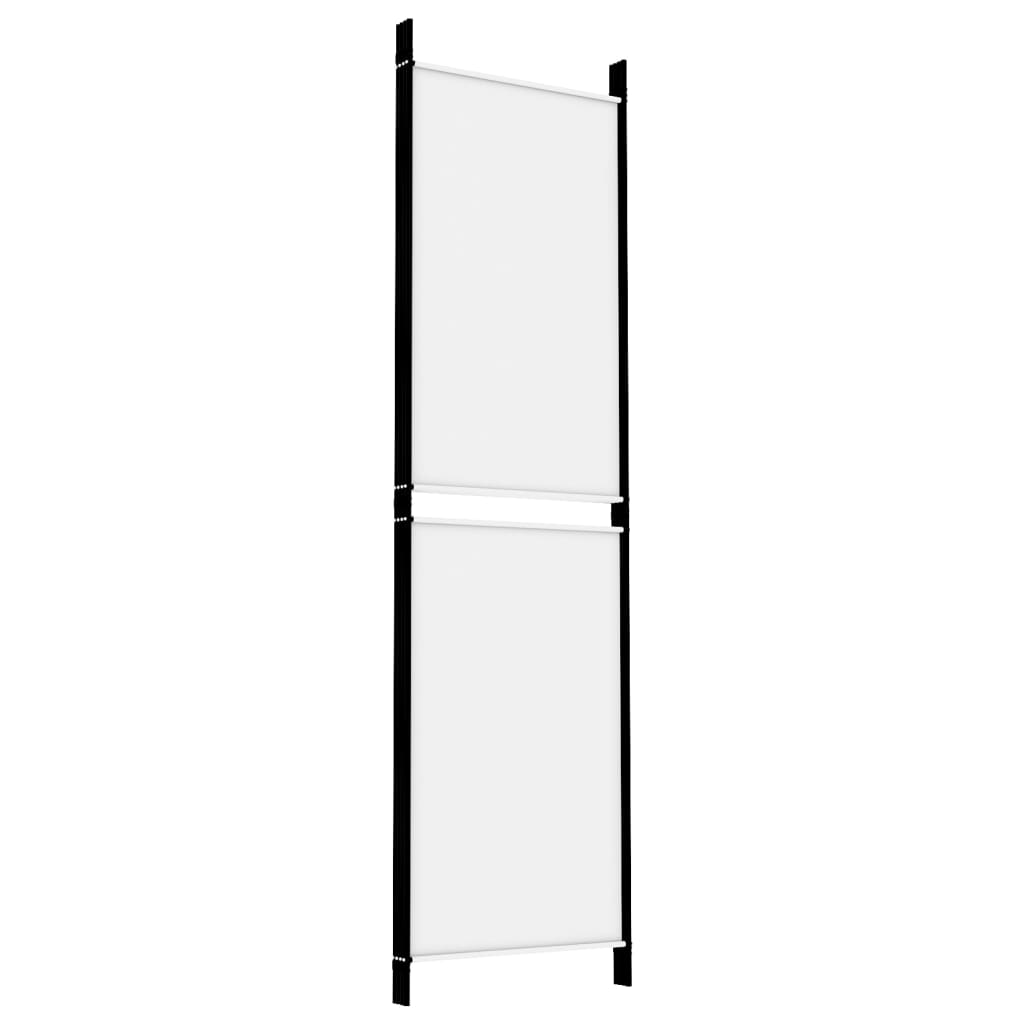 Divisorio a 4 Pannelli Bianco 200x180 cm Tessuto - homemem39