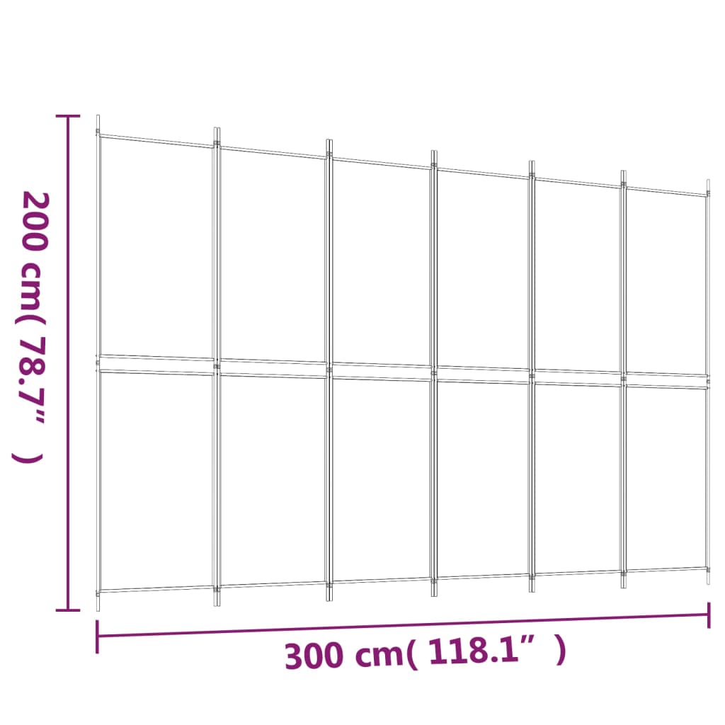 Divisorio a 4 Pannelli Bianco 300x200 cm Tessuto | homemem39