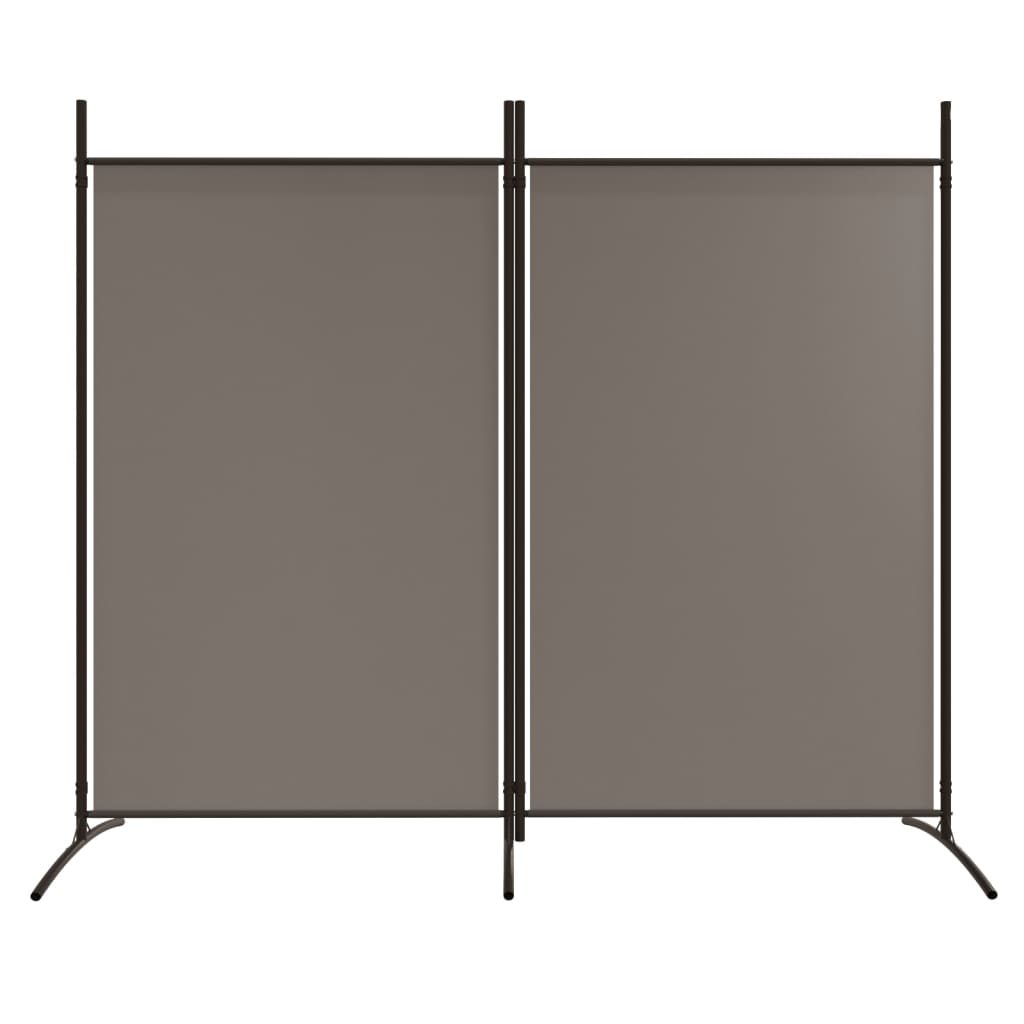 Divisorio a 2 Pannelli Antracite 175x180 cm Tessuto - homemem39