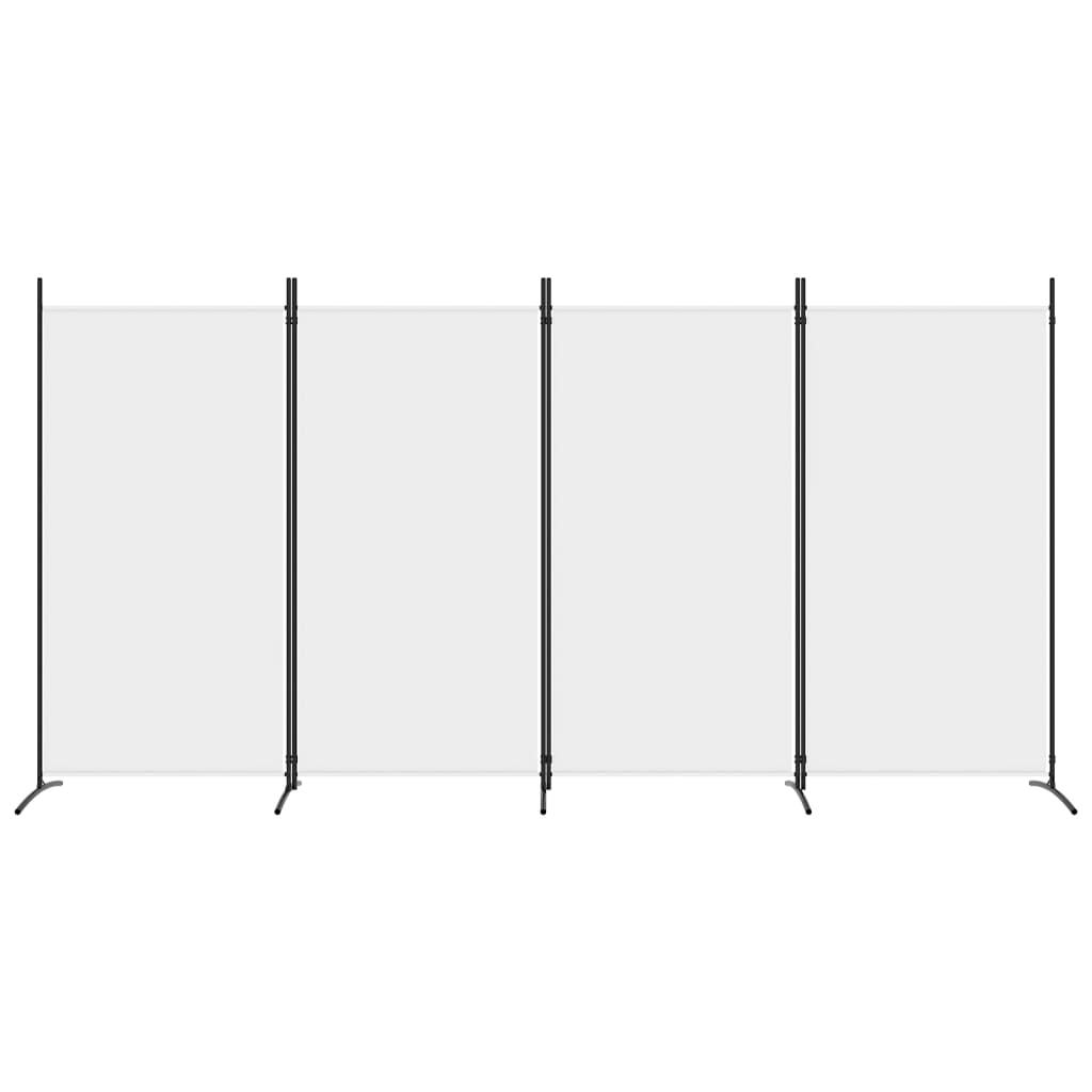 Divisorio a 4 Pannelli Bianco 346x180 cm Tessuto - homemem39