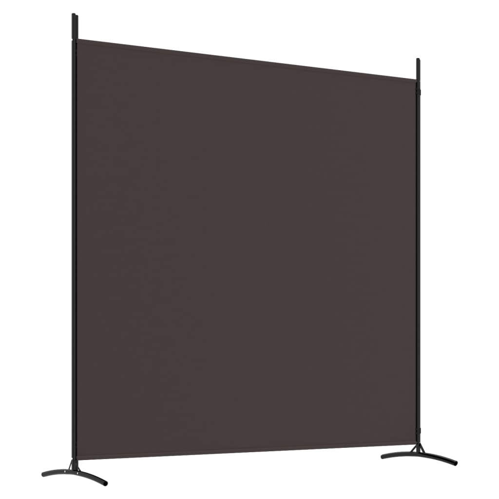 Divisorio a 2 Pannelli Marrone 348x180 cm in Tessuto - homemem39