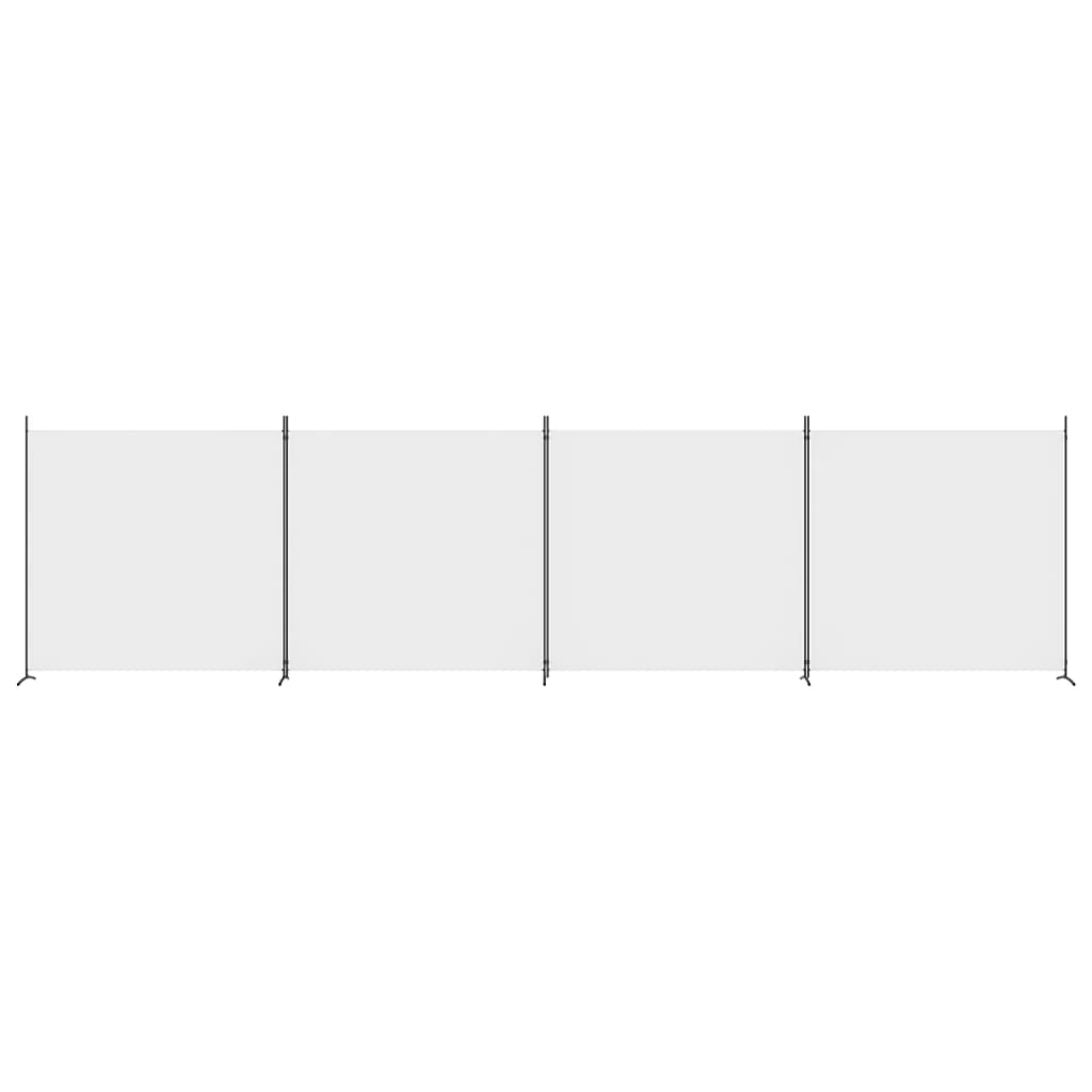 Divisorio a 4 Pannelli Bianco 698x180 cm Tessuto - homemem39