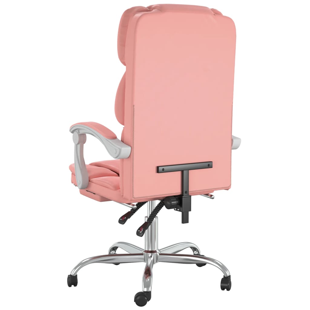 Poltrona da Ufficio Reclinabile Rosa in Similpelle - homemem39