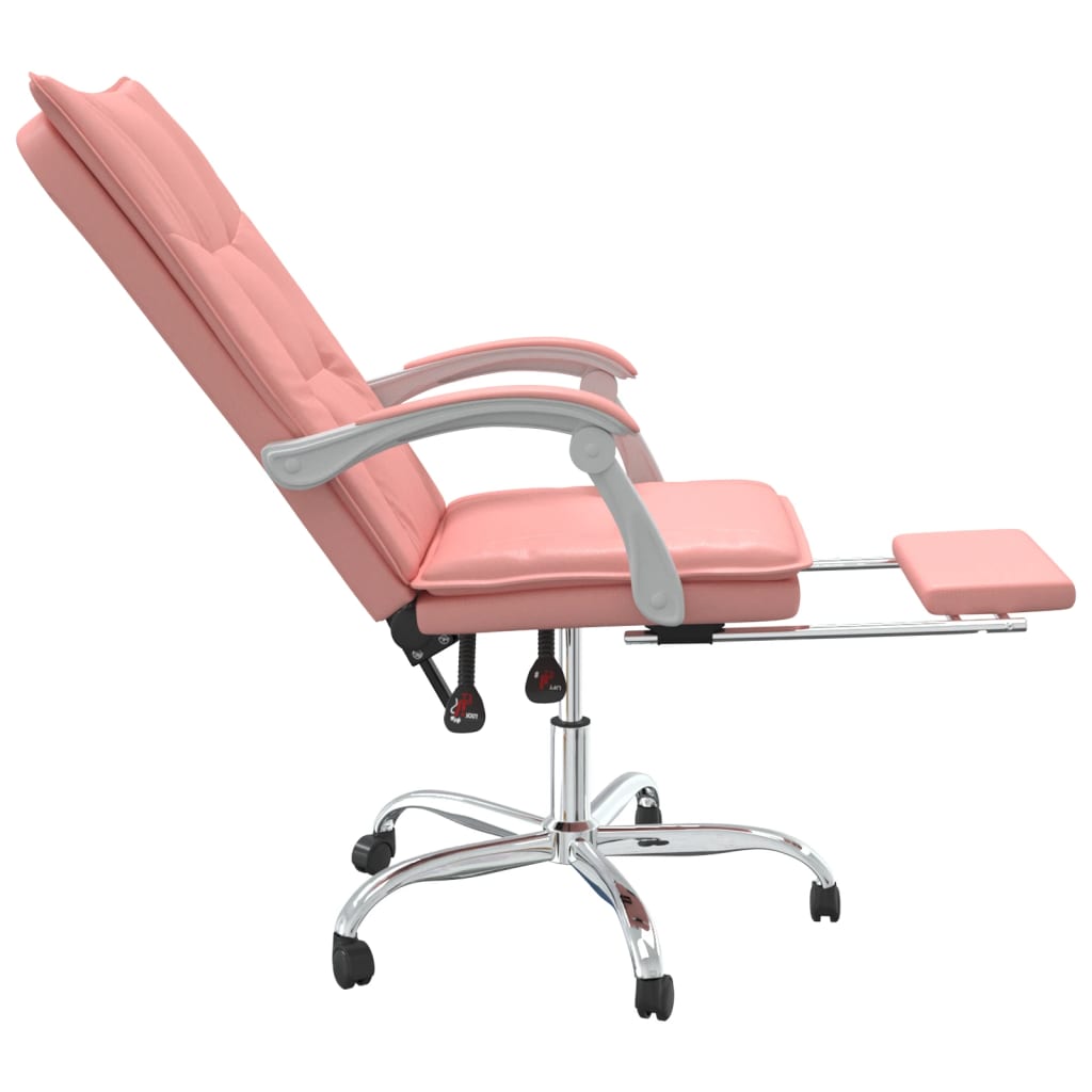 Poltrona da Ufficio Reclinabile Rosa in Similpelle - homemem39