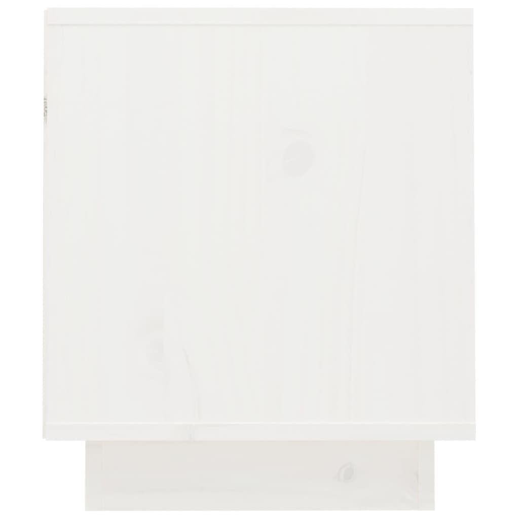 Mobile Porta TV Bianco 70x34x40 cm in Legno Massello di Pino - homemem39