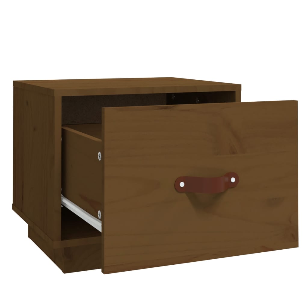 Comodini 2 pz ambra 40x34x35 cm in Legno Massello di Pino - homemem39