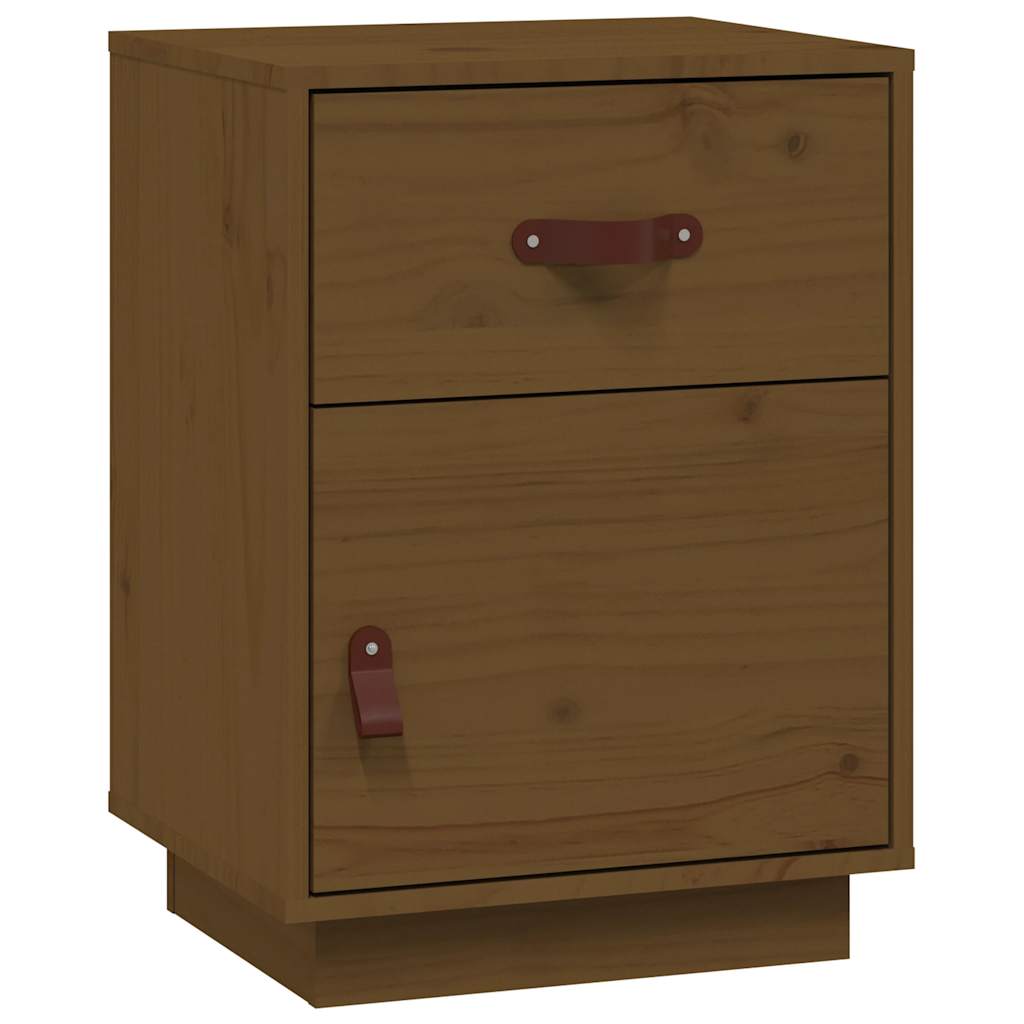 Comodino ambra 40x34x55 cm in Legno Massello di Pino - homemem39