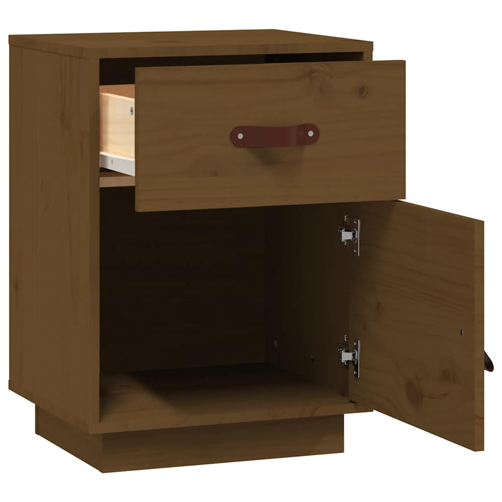 Comodino ambra 40x34x55 cm in Legno Massello di Pino - homemem39
