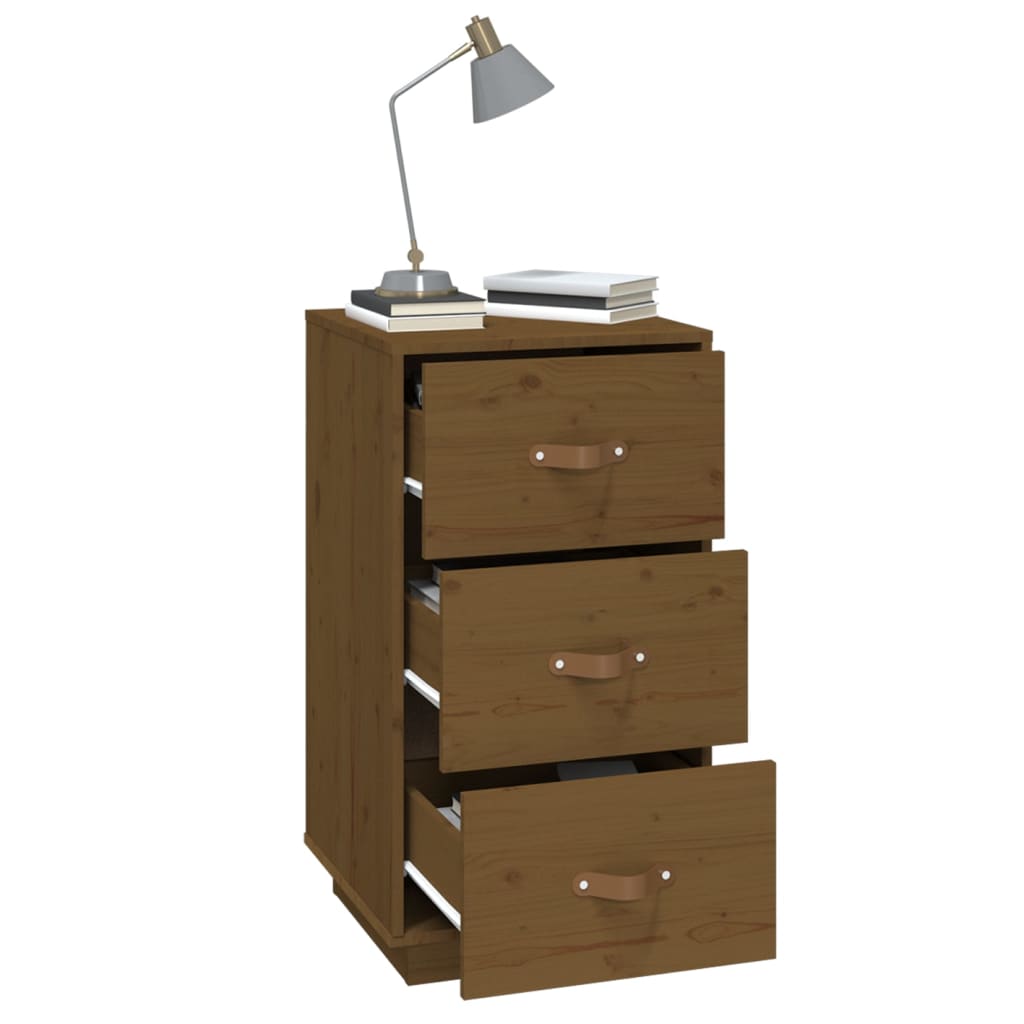 Comodini 2 pz Ambra 40x40x75 cm in Legno Massello di Pino - homemem39