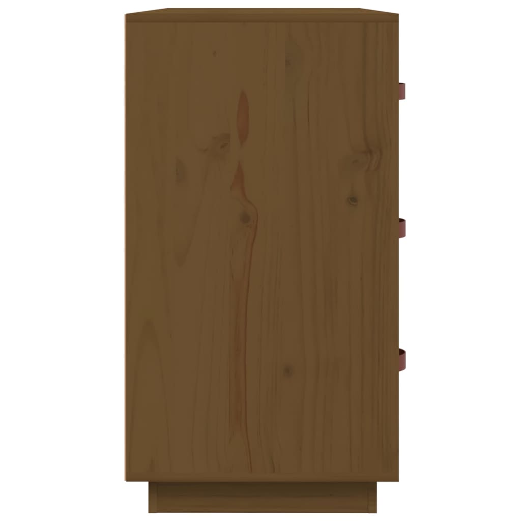 Credenza Marrone Ambra 80x40x75 cm in Legno Massello di Pino - homemem39