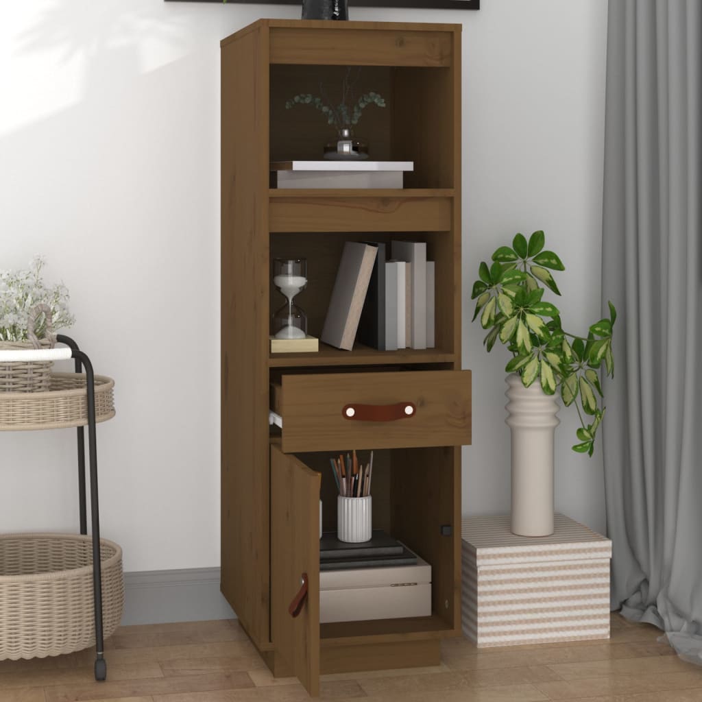 Credenza ambra 34x40x108,5 cm in Legno Massello di Pino - homemem39