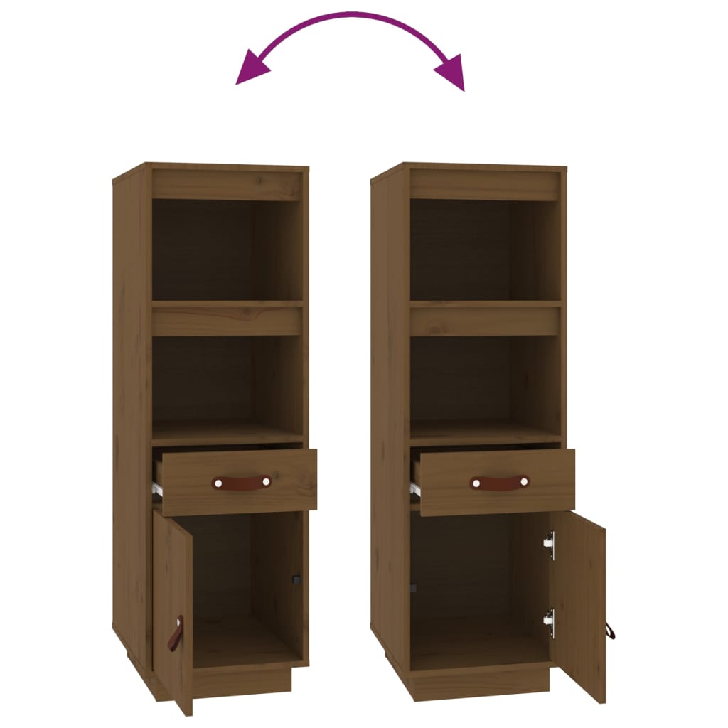 Credenza ambra 34x40x108,5 cm in Legno Massello di Pino - homemem39