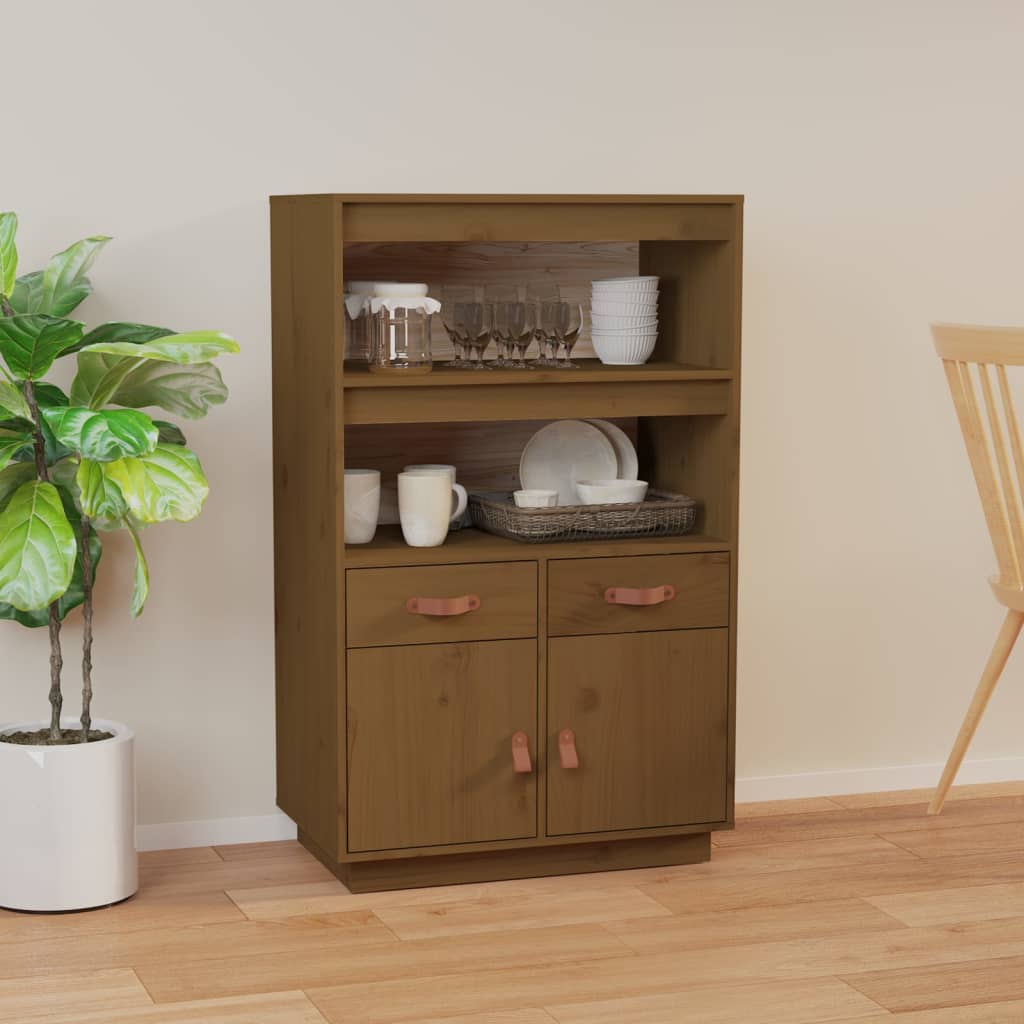 Credenza ambra 67x40x108,5 cm in Legno Massello di Pino - homemem39