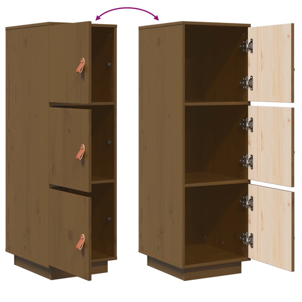 Credenza ambra 34x40x108,5 cm in Legno Massello di Pino - homemem39