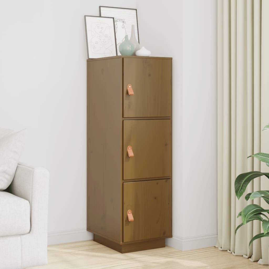 Credenza ambra 34x40x108,5 cm in Legno Massello di Pino - homemem39