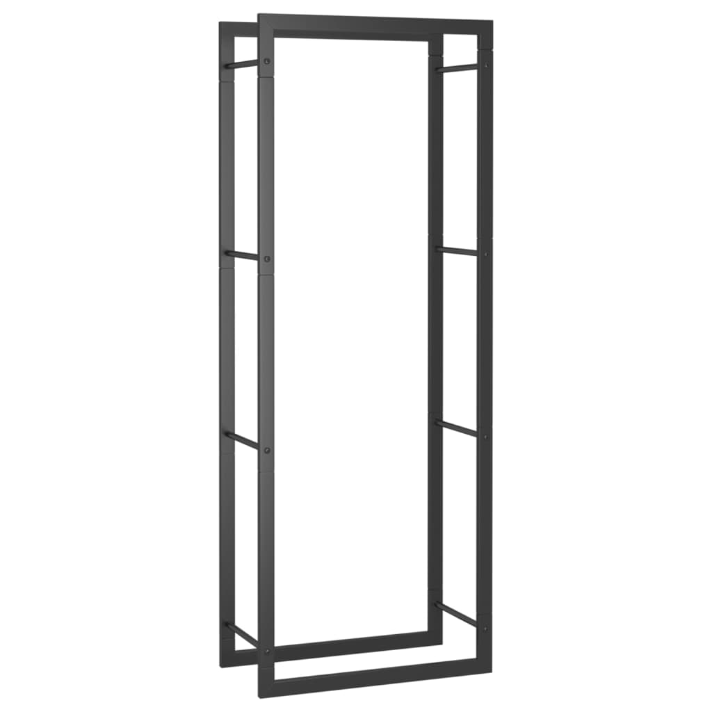 Portalegna Nero Opaco 50x28x132 cm in Acciaio - homemem39