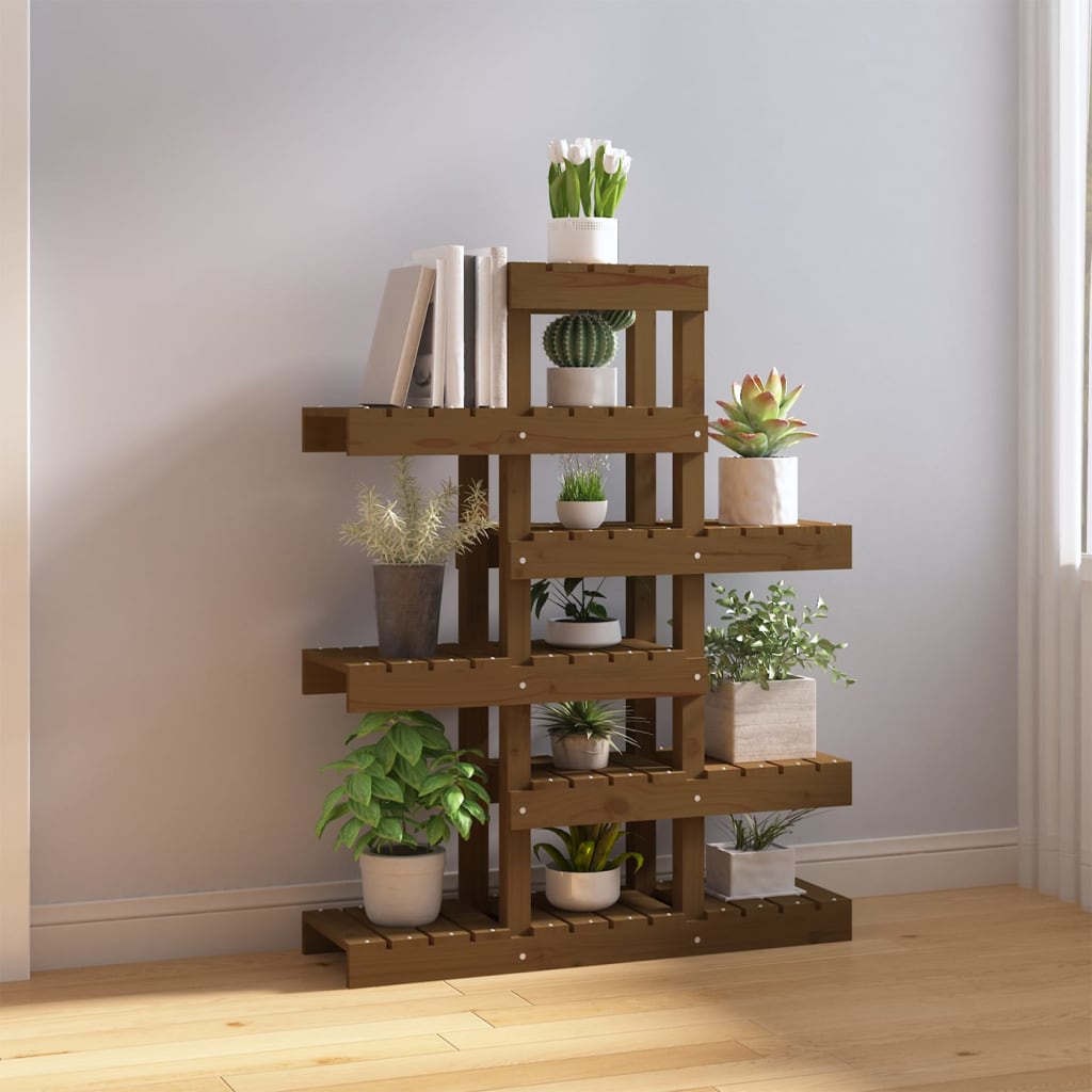 Supporto per Piante Ambra 85x25x109,5 cm Legno Massello di Pino - homemem39