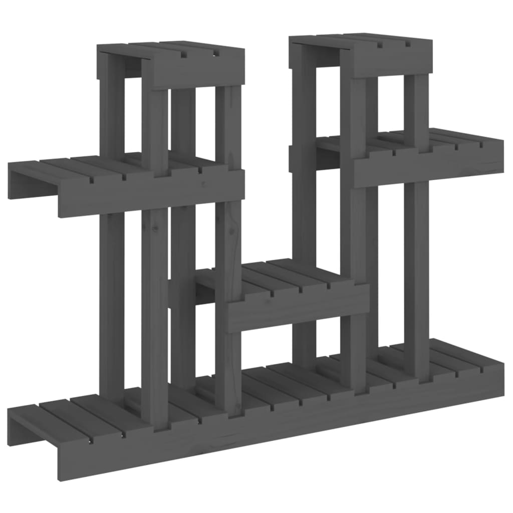 Supporto per Piante Grigio 104,5x25x77,5 cm in Massello di Pino - homemem39