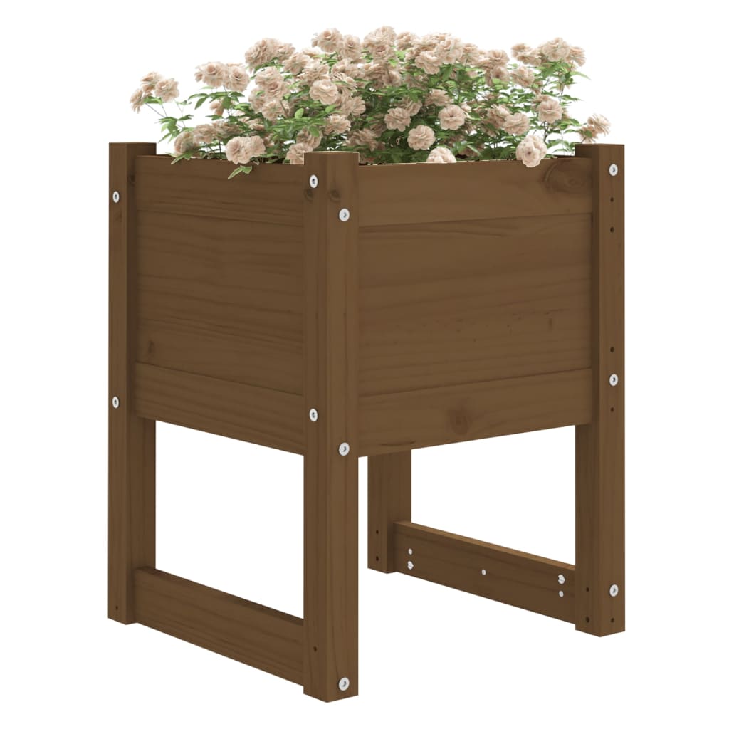 Fioriere 2 pz Ambra 40x40x52,5 cm in Legno Massello di Pino - homemem39