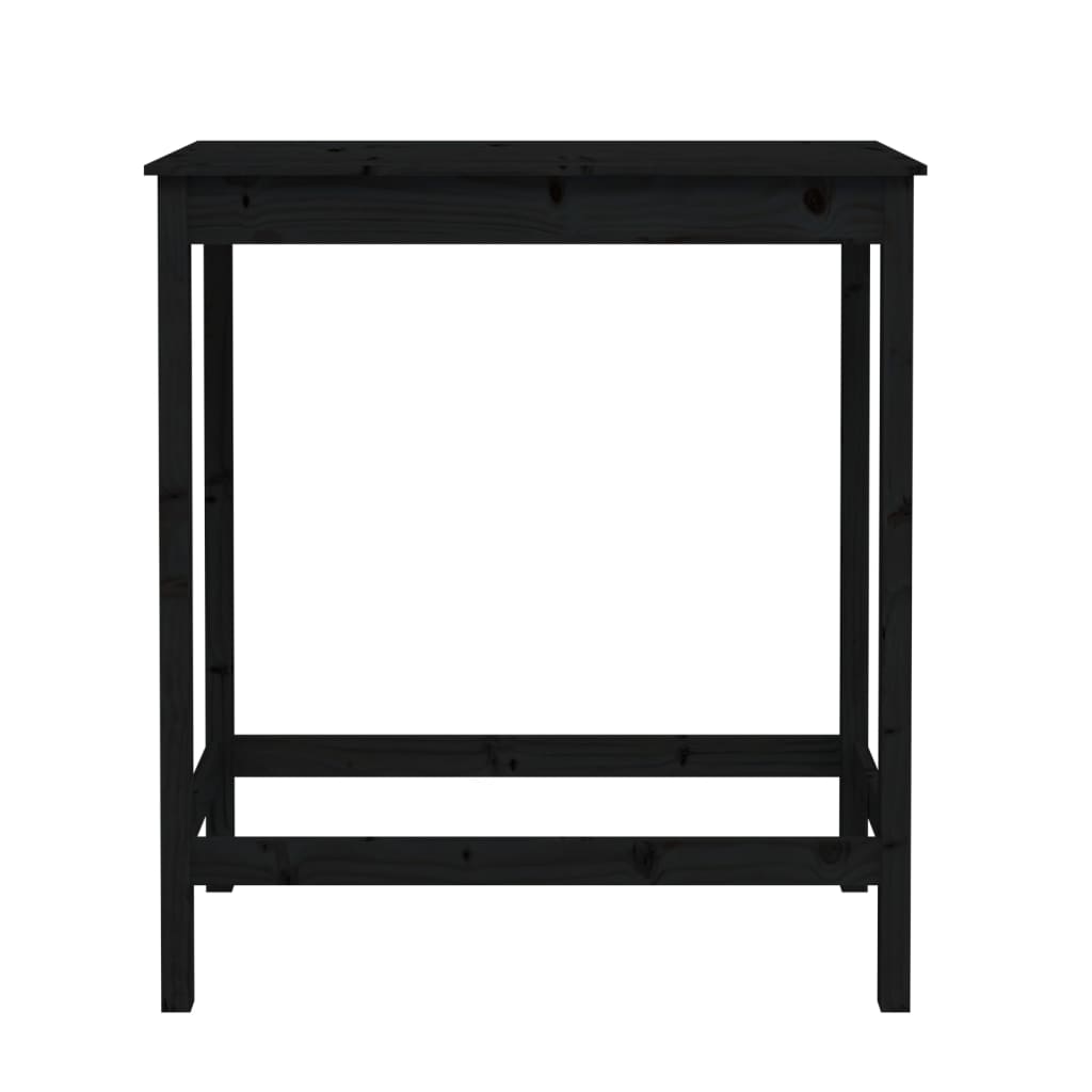 Tavolo da Bar Nero 100x50x110 cm in Legno Massello di Pino - homemem39