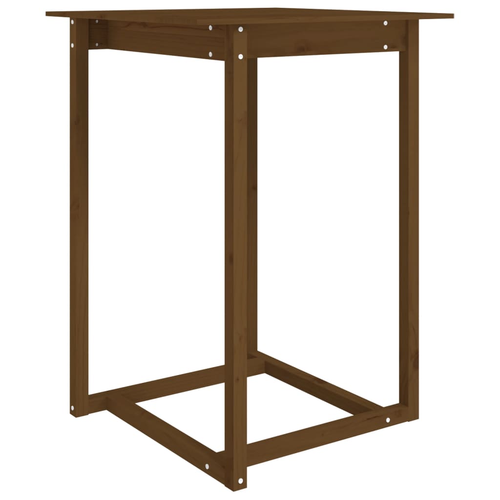 Tavolo da Bar Ambra 80x80x110 cm in Legno Massello di Pino - homemem39
