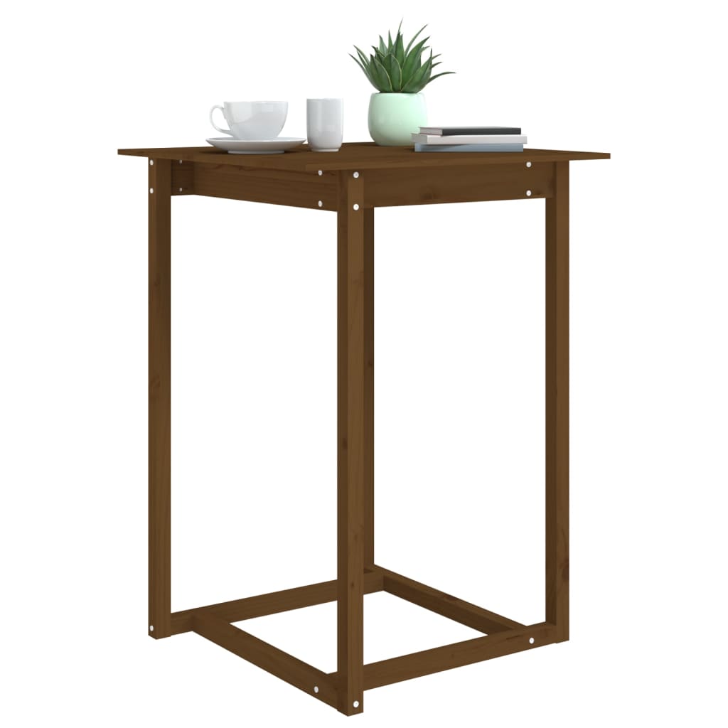 Tavolo da Bar Ambra 80x80x110 cm in Legno Massello di Pino - homemem39