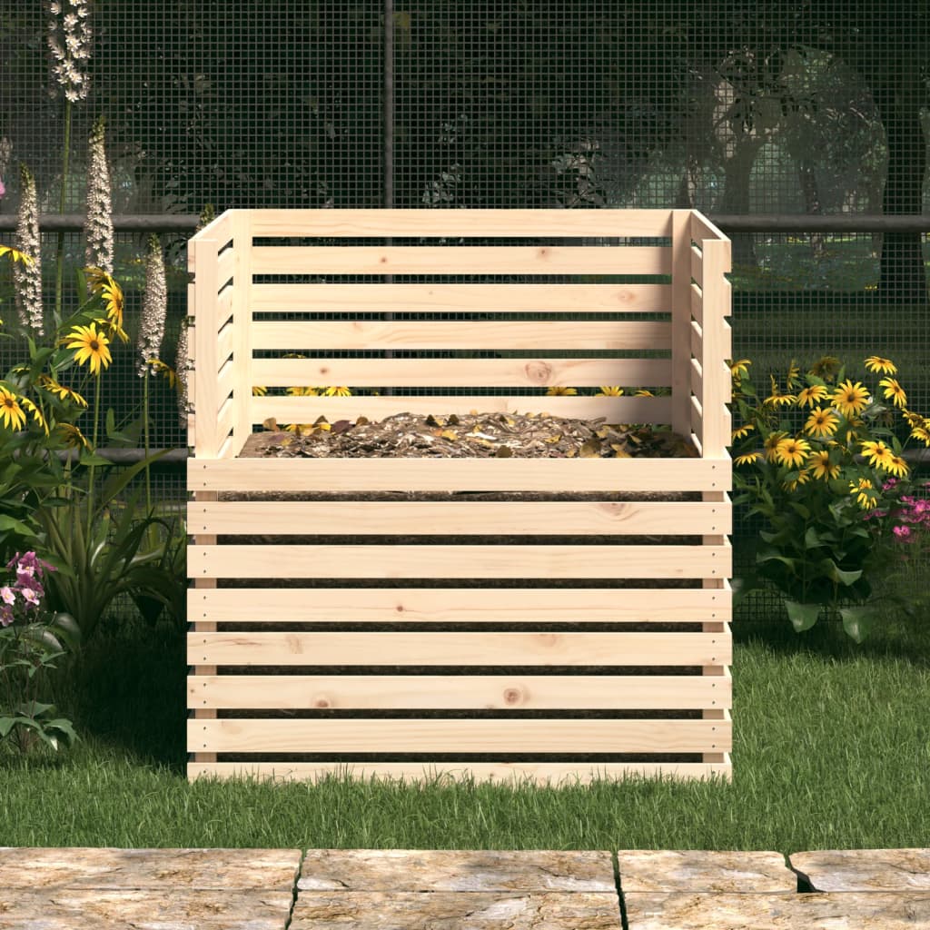 Compostiera 100x100x102 cm in Legno Massello di Pino - homemem39