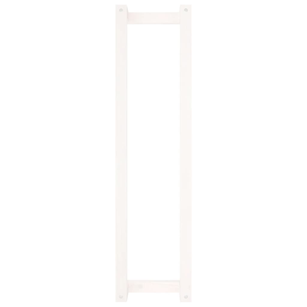Portasciugamani Bianco 23x18x90 cm in Legno Massello di Pino - homemem39