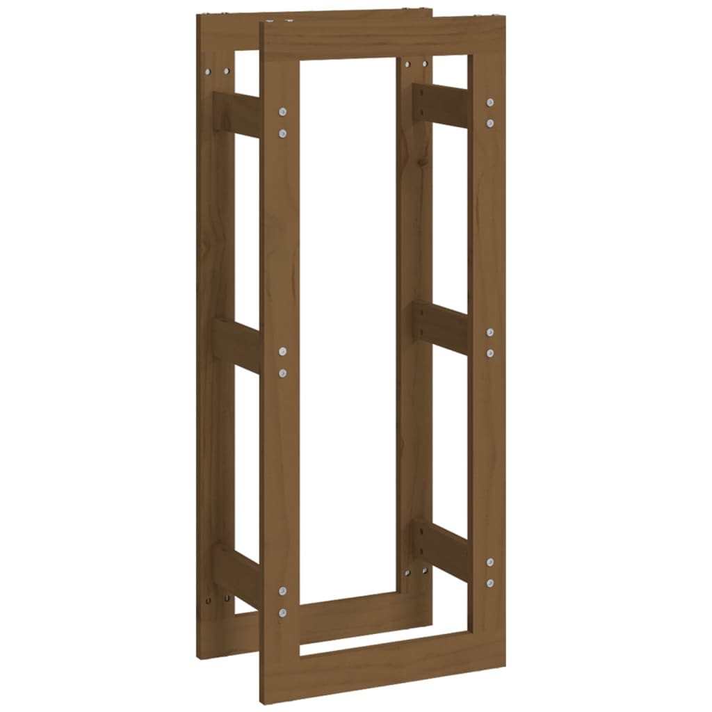 Portalegna Marrone Ambra 41x25x100 cm in Legno Massello di Pino - homemem39
