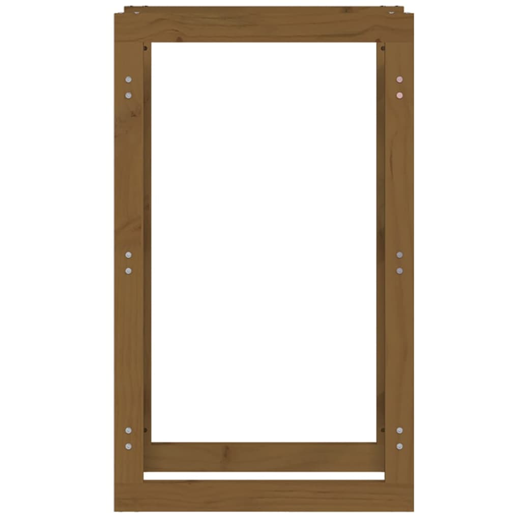 Portalegna Marrone Ambra 60x25x100 cm in Legno Massello di Pino - homemem39